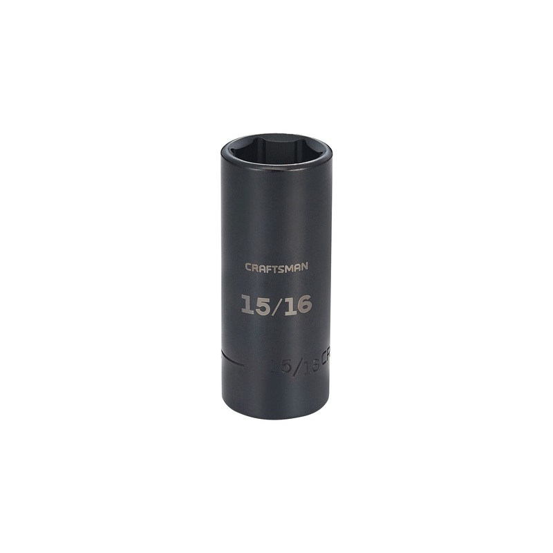 Craftsman CMMT15983 Socket, System of Measurement: Imperial, 15/16 in Socket, 1/2 in Drive, 6-Point, Impact-Rated