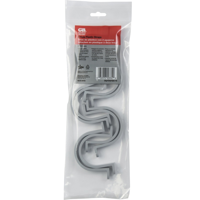 GB GCC-610 Conduit Strap, 2 in, Polyethylene
