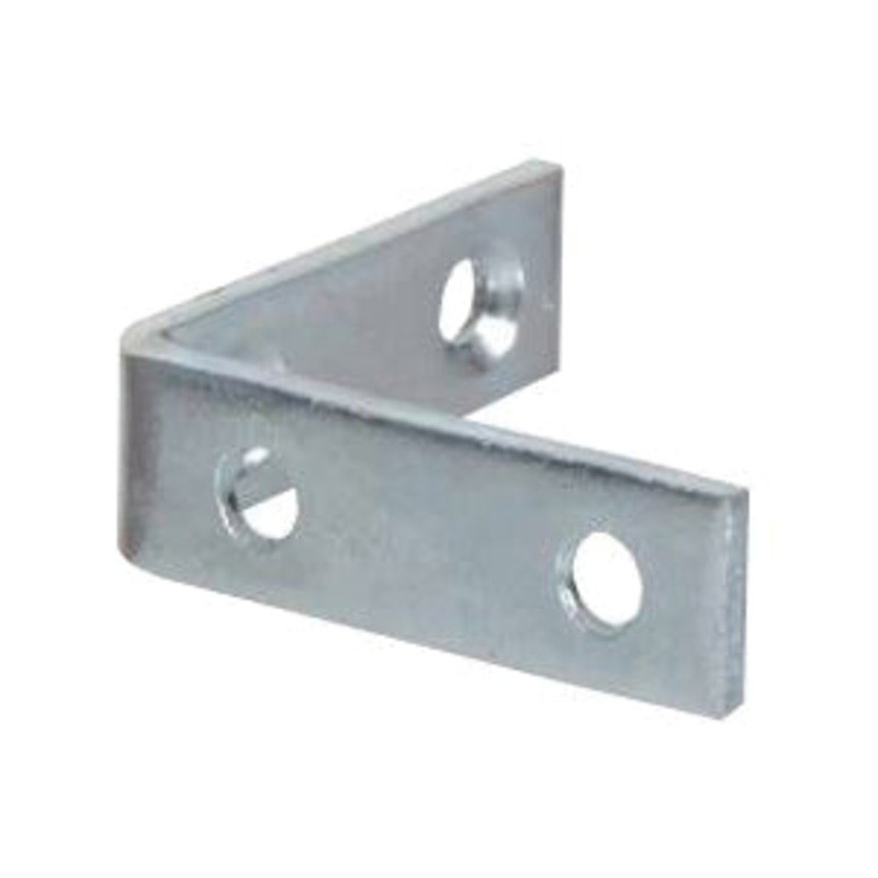 HARDWARE ESSENTIALS 851125 Corner Brace, 1-1/2 in L, 1/2 in W, Steel, Zinc-Plated