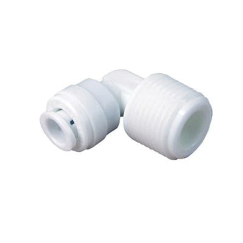 LASCO 19-6087 Elbow, 1/4 in Push-In x 3/8 in MPT, Plastic