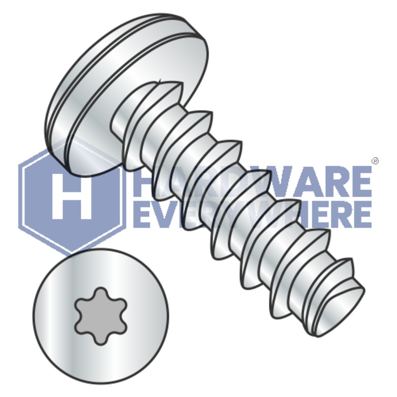 M3 X 16 Thread Forming Screws / Torx / Pan Head / Steel / Zinc / Plastite (Blunt Tip) Alternate 48-2