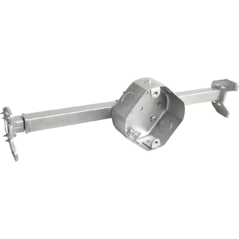 Southwire 54151-FANOW-UP Ceiling Fan Box, 3.43 in L, 4 in W, 4-Knockout, 1/2 in Knockout, Ceiling Mounting, Steel