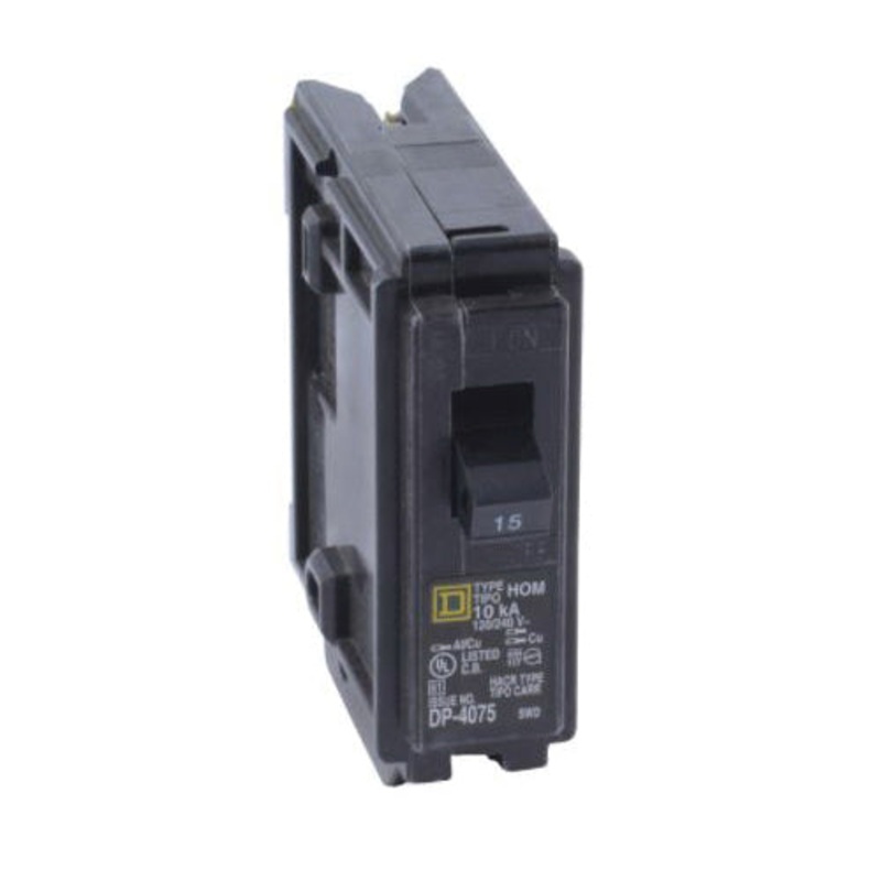 Square D HOM120CP Circuit Breaker, 120/240 VAC, 20 A, 10 kA Interrupt, 1 -Pole, Fixed Trip