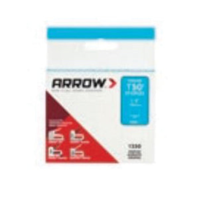 ARROW 50624 Construction Stapler, Flat Crown, 3/8 in Crown, 3/8 in L Leg, Steel