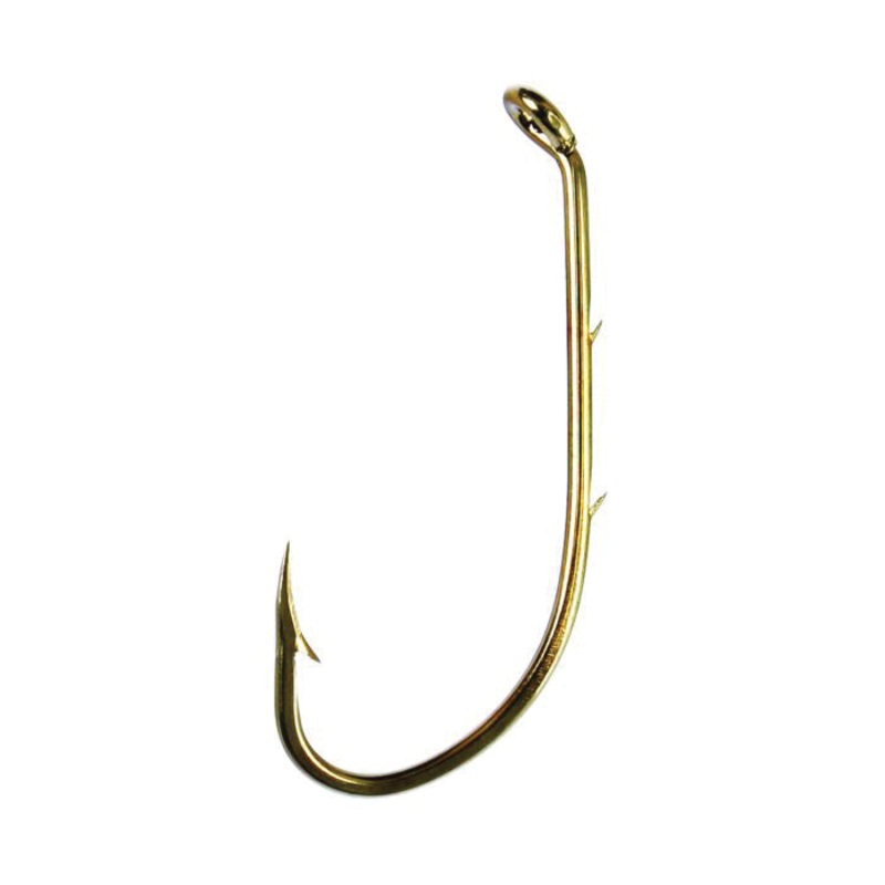 Eagle Claw 181FH-8 Standard Baitholder Hook, #8, Baitholder Hook, Bronze