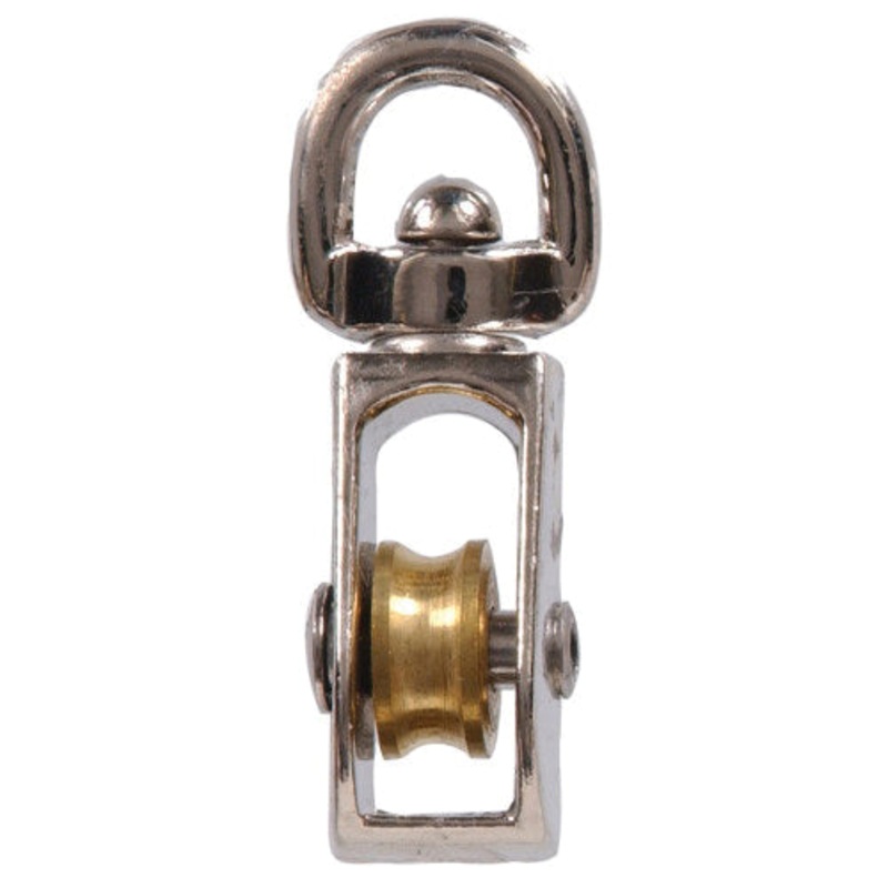 HARDWARE ESSENTIALS 321570 Single Sheave Swivel Eye Pulley, 9 lb Lifting, 1/2 in D Rope/Cable