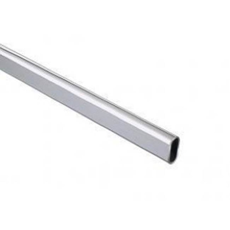 KV 880 Series 880 CHR 96 Oval Closet Rod, 96 in L, Steel, Chrome