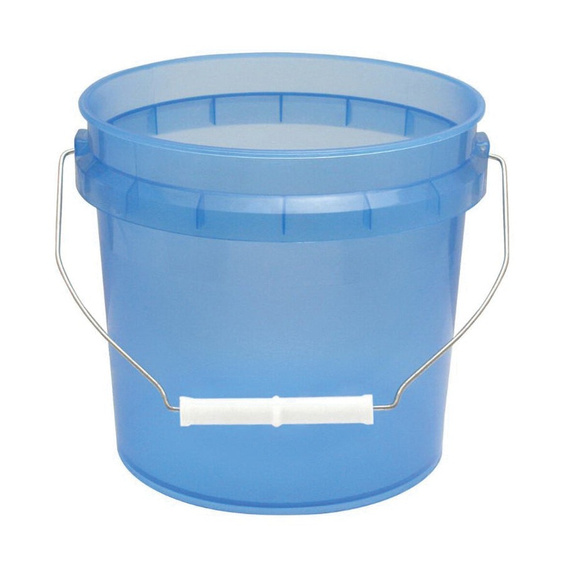 LEAKTITE 001GBLCL012 Translucent Pail, 1 gal Capacity, Blue, Plastic