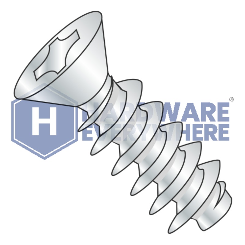 M2.5 x 12 METRIC THREAD FORMING SCREWS / Phillips / Flat Head / Steel / Zinc