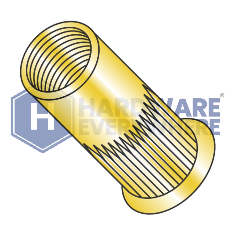 M6 Small Flange/Ribbed Rivet Nuts / Steel / Yellow Zinc FUL163378754190