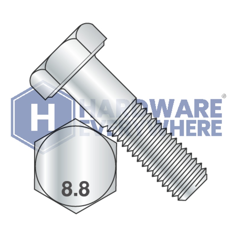 M8 x 60 METRIC HEX CAP SCREWS / Grade 8.8 / Zinc FUL163378757071
