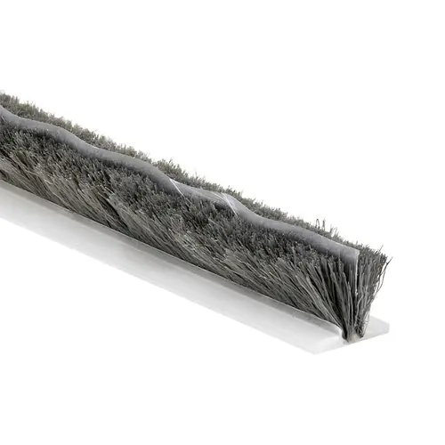 Brixwell 63-113 Weatherstripping With Fin 500 ft Length 0.260" Pile Height 0.270" Backing Width Gray
