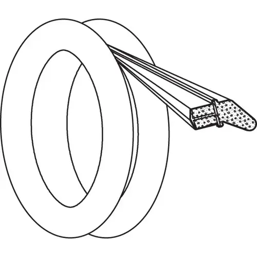 Brixwell 63-385lw-XCP100 White Q-Lon Pocket Weatherseal .125 Pocket .345 Reach Roll