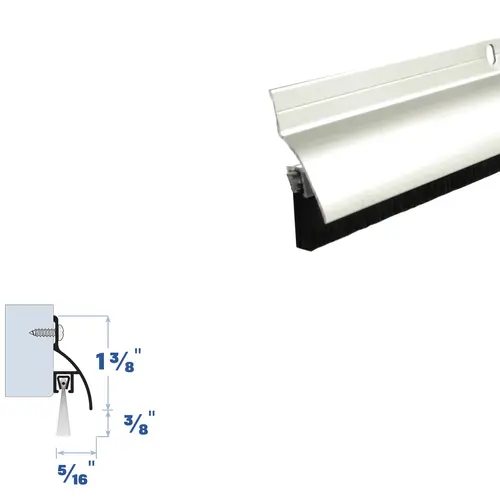Brixwell 78918BK-36 36" Door Sweep (5/16" by 1-3/4") Black Anodized