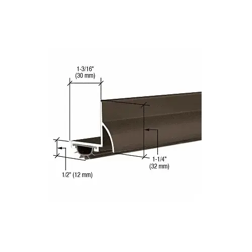 CRL 18VRD48 Dark Bronze Anodized 'L' Shape Door Bottom - 48"