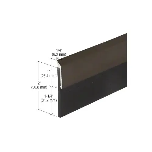 CRL 33N2D36 Dark Bronze Anodized Heavy-Duty Door Sweep - 36"