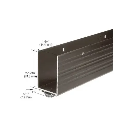 CRL DB054DV36 Dark Bronze Anodized Finish Wrap Around Door Shoe With Vinyl Weatherseal for 36" Door