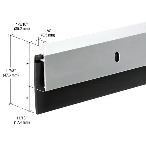 CRL DB062AV48 Aluminum and Rubber Door Sweep for 48" Door