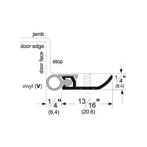 Pemko 297AV7284 Standard Perimeter Gasketing with Eco-V Insert Mill Finish Aluminum -1pc 72"; 2pcs 84"