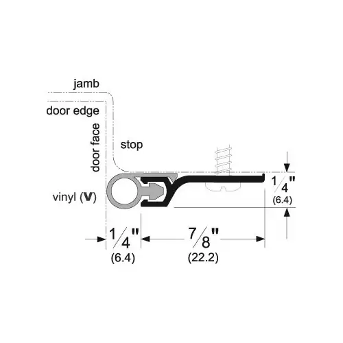 Pemko 303AV 36 Standard Perimeter Gasketing, Mill Finish Aluminum