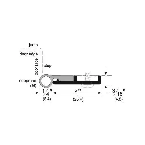 Pemko 319CN84 84" Standard Perimeter Gasketing with EPDM Insert Clear Anodized Aluminum