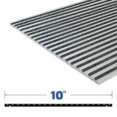 Brixwell 301763MA Rubber Grip Threshold (10" by 1/4") Mill Aluminum