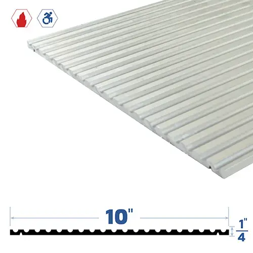 Brixwell 30176MA-RUB Adjustable Threshold (10" by 1/4") Mill Aluminum
