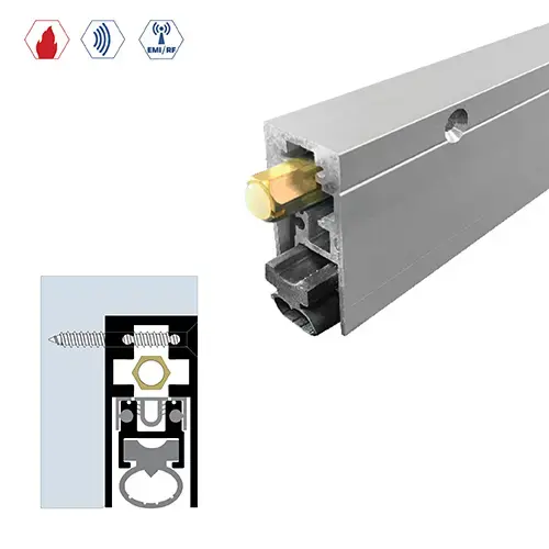 Brixwell 7663GD-LS-48 48" Semi-Mortised Automatic Door Bottom (29/32" by 1-15/16") Gold Anodized aluminum