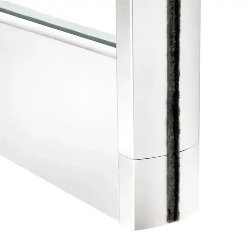 FHC VDS34PS Vertical Door Stile Kit for 3/4" and 13/16" Glass - 119-3/4" Length - Polished Stainless