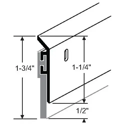 Brixwell 19-1033aZ-36 36in Heavy Duty Door Sweep clear Anodized