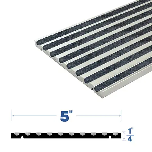 Brixwell 35763MA Adjustable Threshold (5" by 1/4") Mill Aluminum
