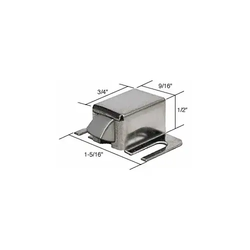 CRL M6015 Brushed Stainless Finish Shower Door Catch with Stainless Steel Tip
