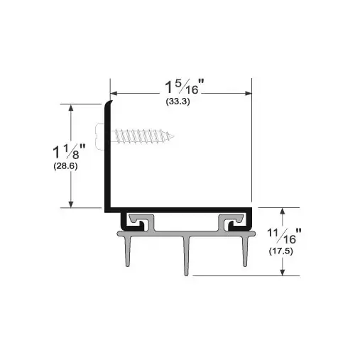Pemko 2113AV 36 36" Pemko Weatherstrip Mill Finish Aluminum
