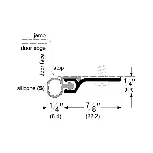 Pemko 303AS-36X80 Standard Perimeter Gasketing