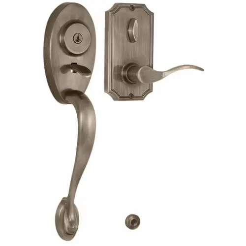Weslock L1441-AUASL2D  Left Hand Lexington 1400 Series Panic Proof Entry with Interior Bordeau Lever Antique Brass Finish
