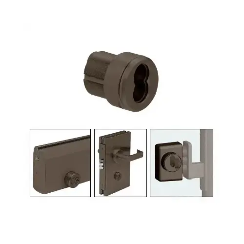 CRL 1CHDU Black Bronze Anodized Mortise Housing for 7-Pin Small Format Interchangeable Cores (SFIC)