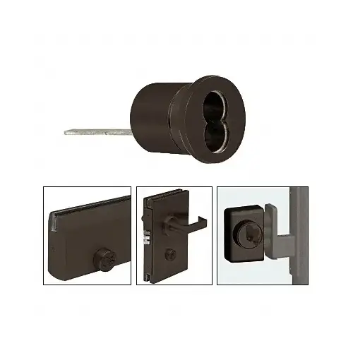 CRL 2CHDU Dark Bronze Rim Cylinder Housings for Small Format Interchangeable Cores (SFIC)