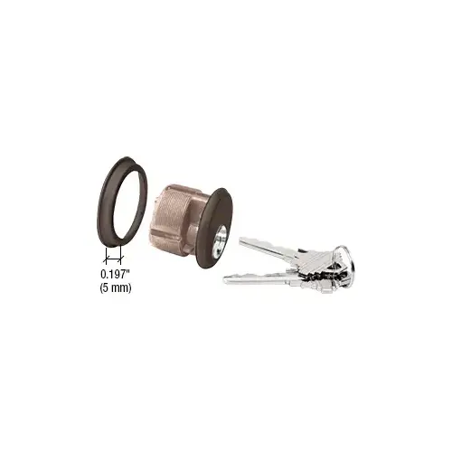 CRL DL2170Y8KDDU Dark Bronze Single Mortise Cylinder with Yale '8 ft Keyway and Keyed Randomly