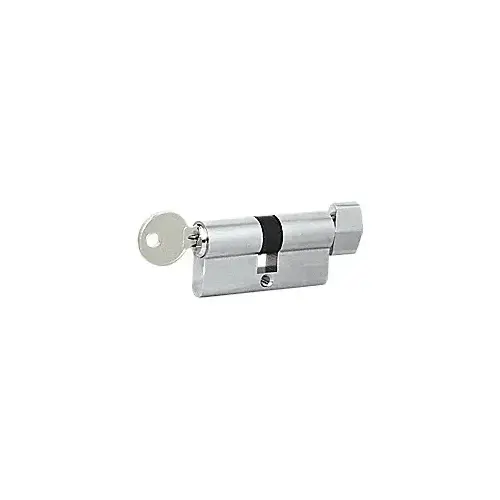 CRL EC3BS Brushed Stainless Keyed Cylinder Lock with Thumbturn