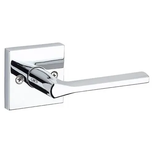 Kwikset 157LSLSQT-26 Lisbon Lever with Square Rose Half Dummy Bright Chrome Finish