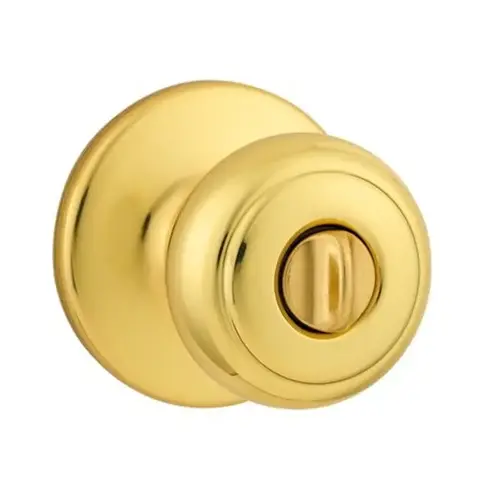 Kwikset 300CV-3-6AL-RCS Cove Privacy Knob Bright Polished Brass