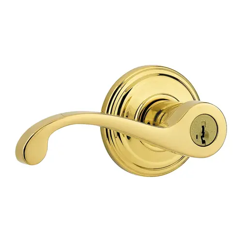 Kwikset 740CHL-L03-SMT-6AL-RCS Commonwealth Keyed Entry Lever Lifetime Polished Brass