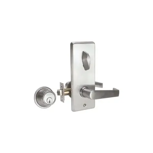 Schlage Commercial S210PD SAT 626 S200 Series Interconnected Entry Single Locking Saturn Lever C Keyway with 16-481 Latch 10-109 Strike Satin Chrome Finish