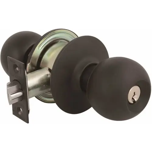 US Lock USX2010D1B10B 2010 GR2 Storeroom Ball Knob US10B SC1 2-3/8 in. Backset Oil-Rubbed Bronze