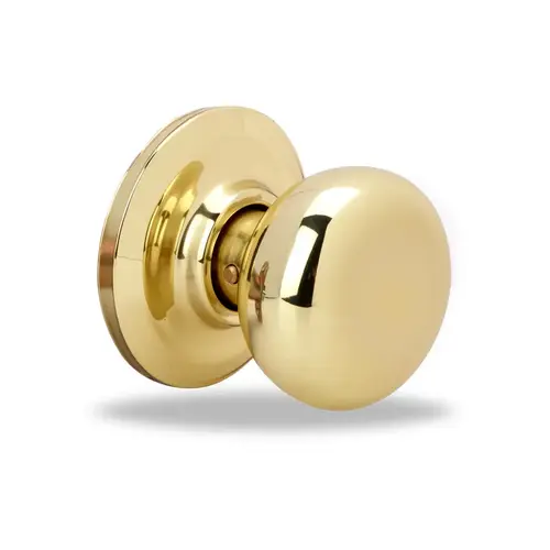 Yale Residential 80CB-SP-3 Cambridge Dummy Knob, Bright Polished Brass