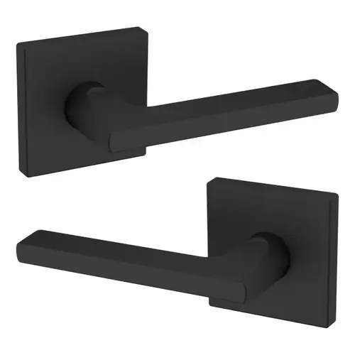 Baldwin 5162190PASS Preconfigured 5162 Lever with R017 Rose Passage Lock with 2-3/8" Backset and Full Lip Strike Satin Black Finish