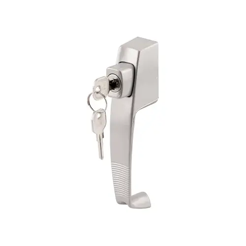 FHC K5089 Aluminum - Push Button Screen Or Storm Door Latch With Tie Down And Key