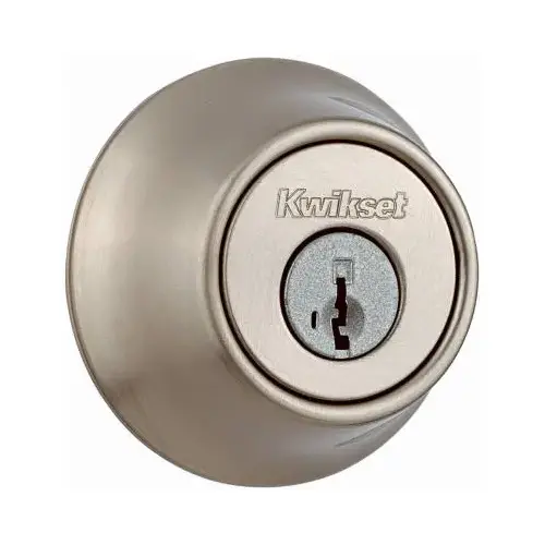 Kwikset 660 15 SMT RCAL RCS 660 Series Satin Nickel Single Cylinder Deadbolt Featuring SmartKey Security
