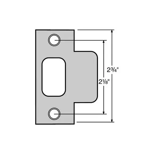 Kwikset 83028-3 Plainlatch and Deadlatch Strike, Bright Polished Brass