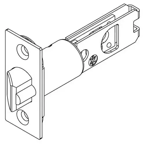 Kwikset 84297-3 Deadlatch 2-3/8"Backset UL 3 Hour, Bright Polished Brass